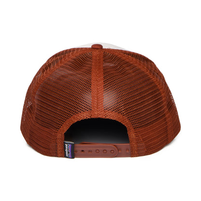 Patagonia Hats P-6 Logo Organic Cotton Trucker Cap - White-Rust