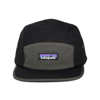 Patagonia Hats P-6 Label Graphic Maclure Organic Cotton 5 Panel Cap - Black-Grey