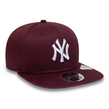 New Era 9FIFTY New York Yankees Snapback Cap - MLB League Essential Original Fit - Maroon-White