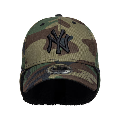 New Era 39THIRTY New York Yankees Baseball Cap - MLB Down Flap - Camo-Black