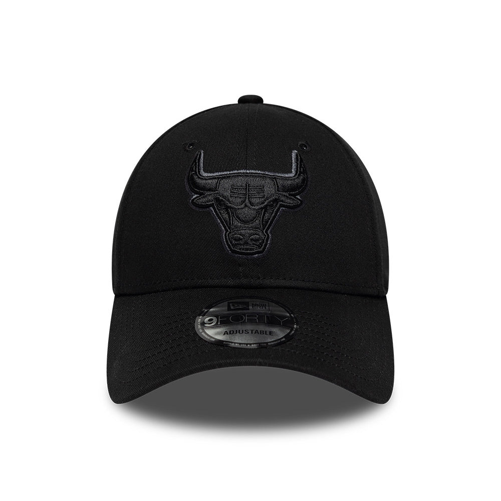 New Era 9FORTY Chicago Bulls Baseball Cap - NBA Team Outline - Black-Dark Grey