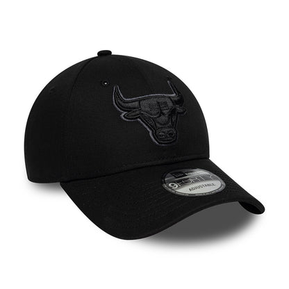 New Era 9FORTY Chicago Bulls Baseball Cap - NBA Team Outline - Black-Dark Grey