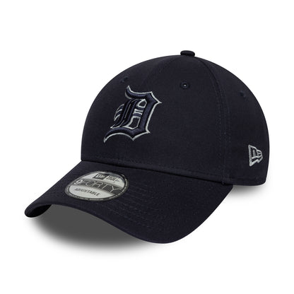 New Era 9FORTY Detroit Tigers Baseball Cap - MLB Team Outline - Navy-Light Grey