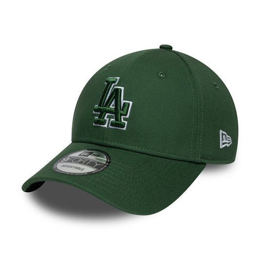 New Era 9FORTY L.A. Dodgers Baseball Cap - MLB Team Outline - Dark Green-White