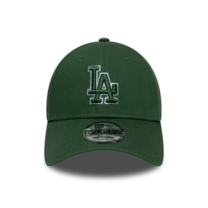 New Era 9FORTY L.A. Dodgers Baseball Cap - MLB Team Outline - Dark Green-White