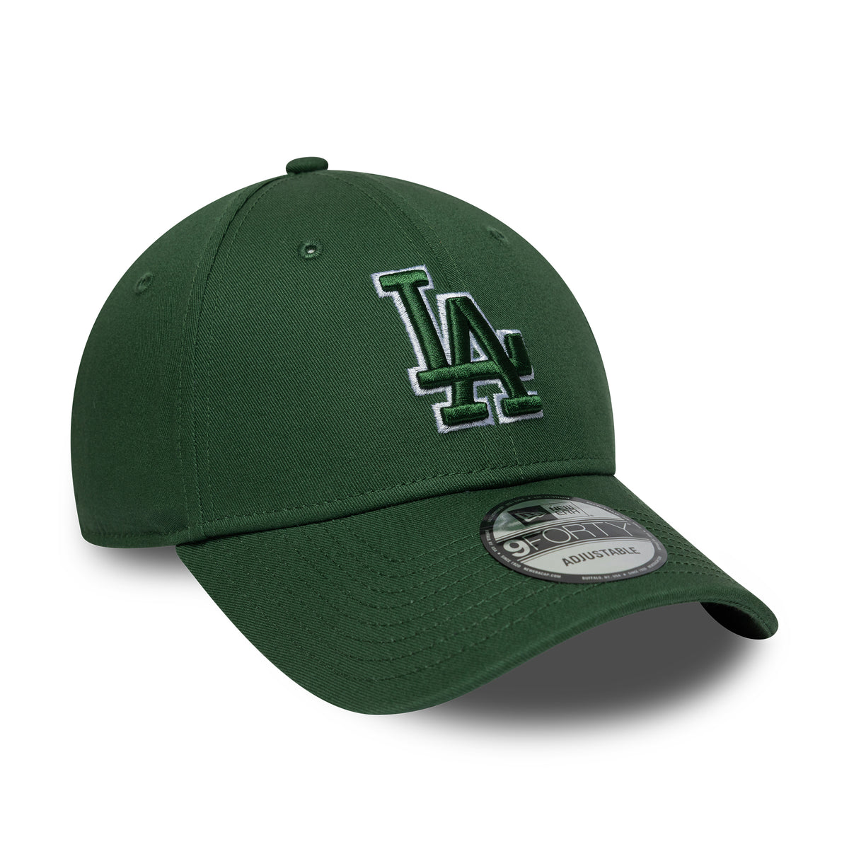New Era 9FORTY L.A. Dodgers Baseball Cap - MLB Team Outline - Dark Green-White