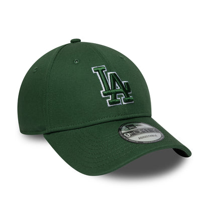 New Era 9FORTY L.A. Dodgers Baseball Cap - MLB Team Outline - Dark Green-White
