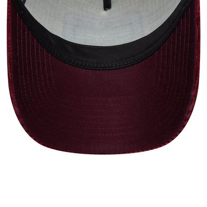 New Era 9FORTY A-Frame Trucker Cap - Cord Visor - Stone-Maroon
