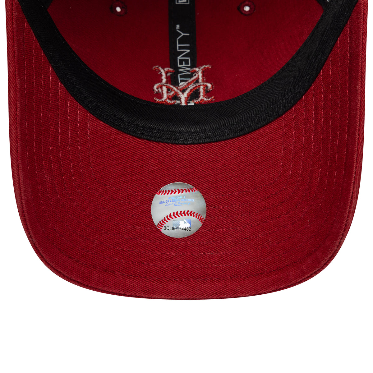 New Era 9TWENTY New York Mets Baseball Cap - MLB Washed Midi Logo - Deep Red
