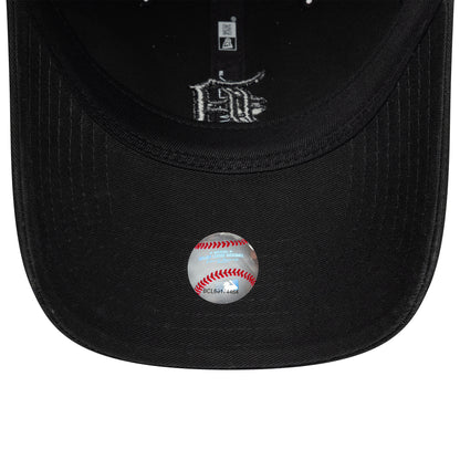 New Era 9TWENTY Detroit Tigers Baseball Cap - MLB Washed Midi Logo - Black On Black