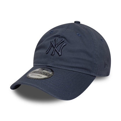 New Era 9TWENTY New York Yankees Baseball Cap - MLB Washed Midi Logo - Indigo