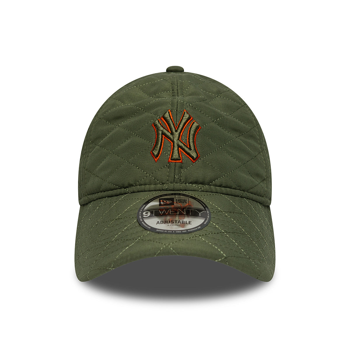 New Era 9TWENTY New York Yankees Baseball Cap - MLB Padded Outline - Olive-Orange