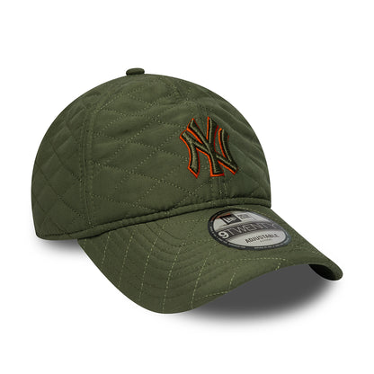 New Era 9TWENTY New York Yankees Baseball Cap - MLB Padded Outline - Olive-Orange