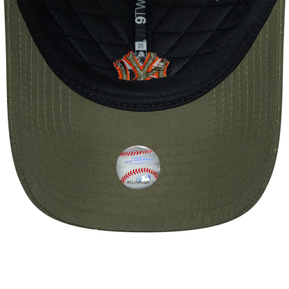 New Era 9TWENTY New York Yankees Baseball Cap - MLB Padded Outline - Olive-Orange