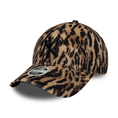 New Era Womens 9FORTY New York Yankees Baseball Cap - MLB Ocelot Print - Brown-Black