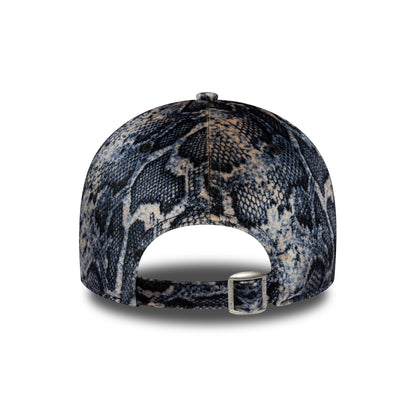 New Era Womens 9FORTY New York Yankees Baseball Cap - MLB Snake Print - Black-Beige
