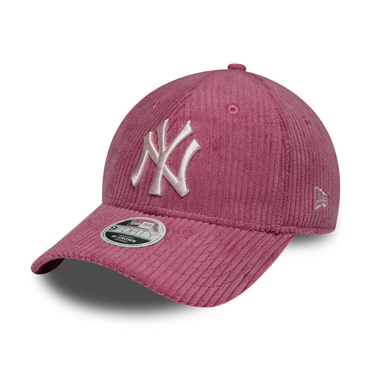 New Era Womens 9FORTY M-Crown New York Yankees Baseball Cap - MLB Chunky Cord - Rosewood