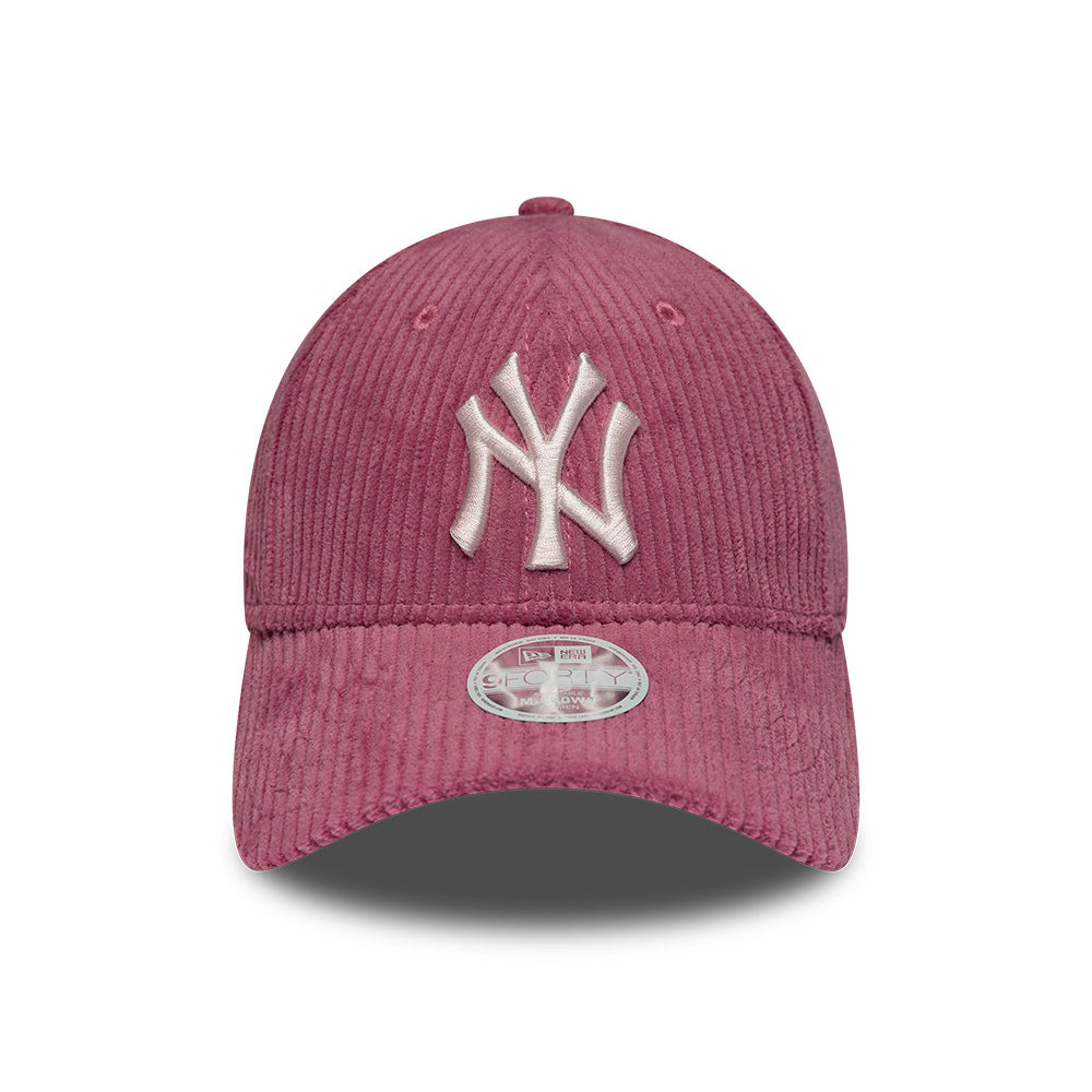 New Era Womens 9FORTY M-Crown New York Yankees Baseball Cap - MLB Chunky Cord - Rosewood