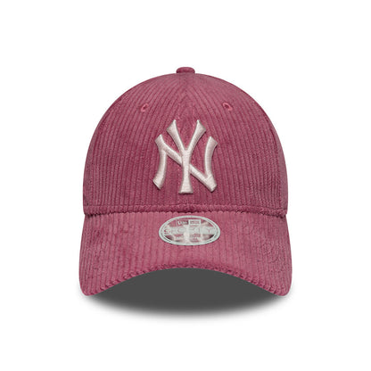 New Era Womens 9FORTY M-Crown New York Yankees Baseball Cap - MLB Chunky Cord - Rosewood