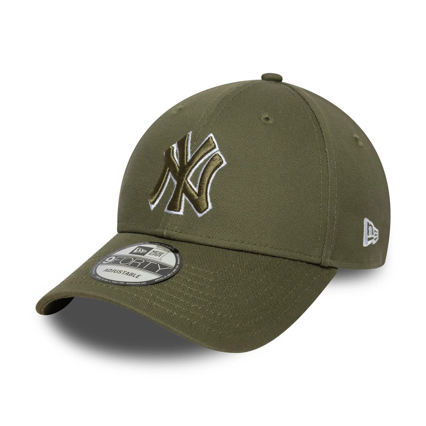 New Era 9FORTY New York Yankees Baseball Cap - MLB Outline - Olive