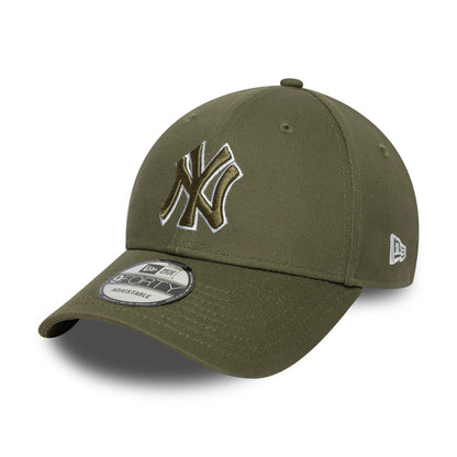 New Era 9FORTY New York Yankees Baseball Cap - MLB Outline - Olive