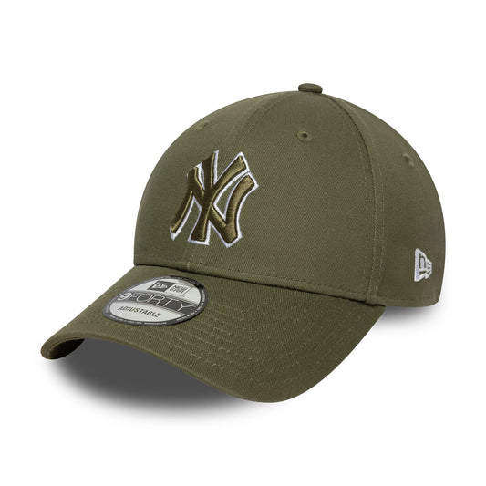 New Era 9FORTY New York Yankees Baseball Cap - MLB Outline - Olive