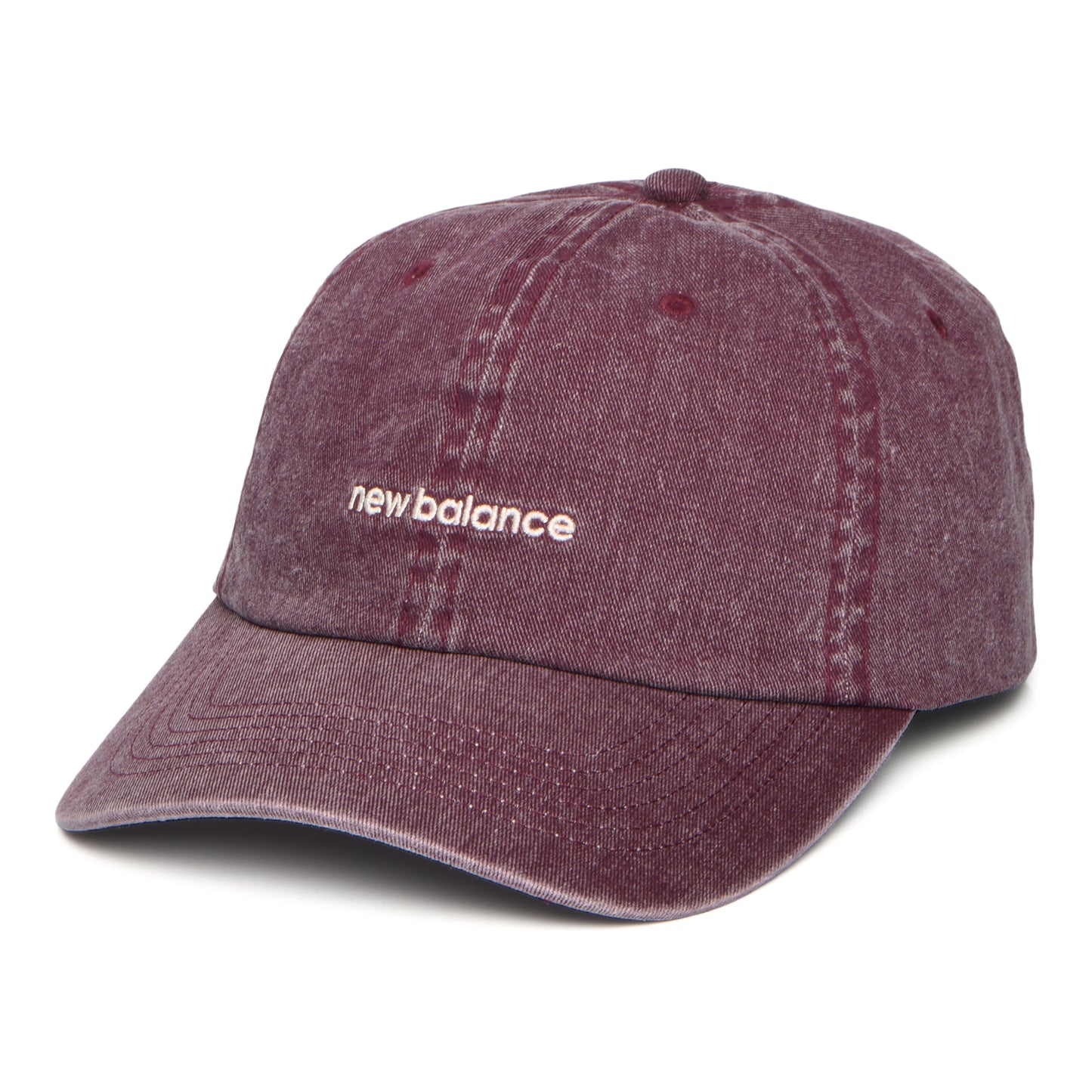 New Balance Hats Linear Logo Baseball Cap - Wine