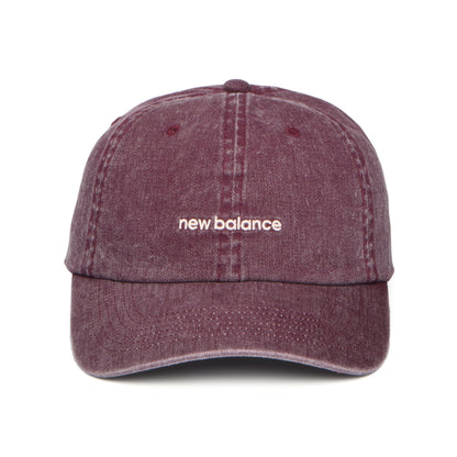 New Balance Hats Linear Logo Baseball Cap - Wine