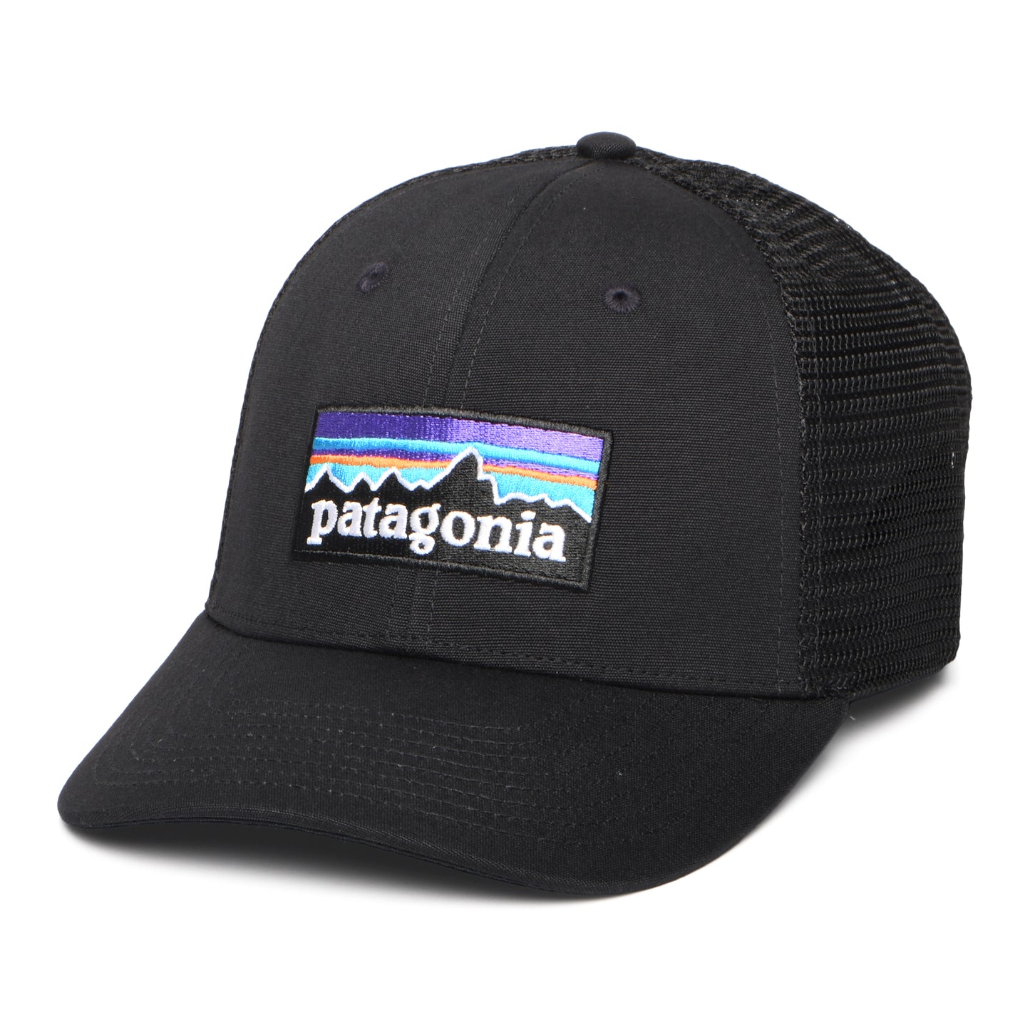 Patagonia Hats P-6 Logo Organic Cotton LoPro Trucker Cap - Black