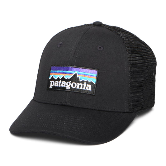 Patagonia Hats P-6 Logo Organic Cotton LoPro Trucker Cap - Black