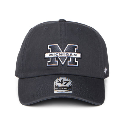 47 Brand Michigan Wolverines Baseball Cap - NCAA Clean Up - Washed Navy