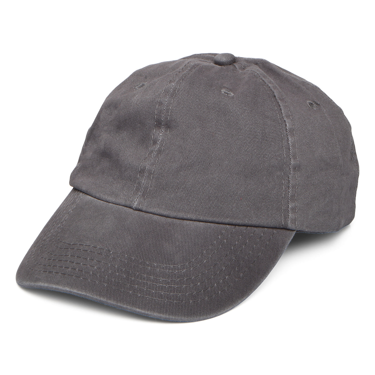 Washed Cotton Baseball Cap - Charcoal