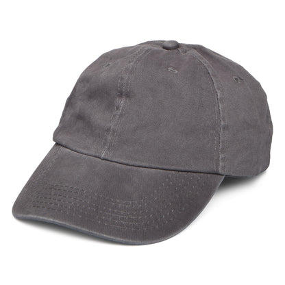 Washed Cotton Baseball Cap - Charcoal