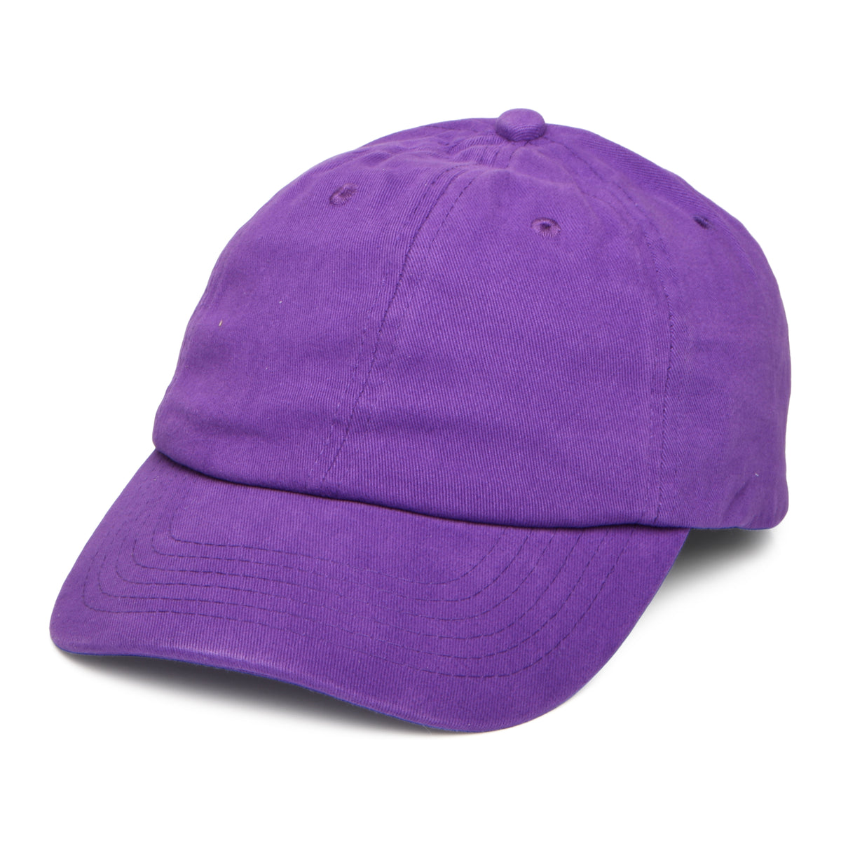 Washed Cotton Baseball Cap - Purple