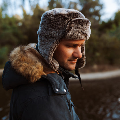 Dorfman Pacific Hats Faux Fur Trapper Hat - Natural