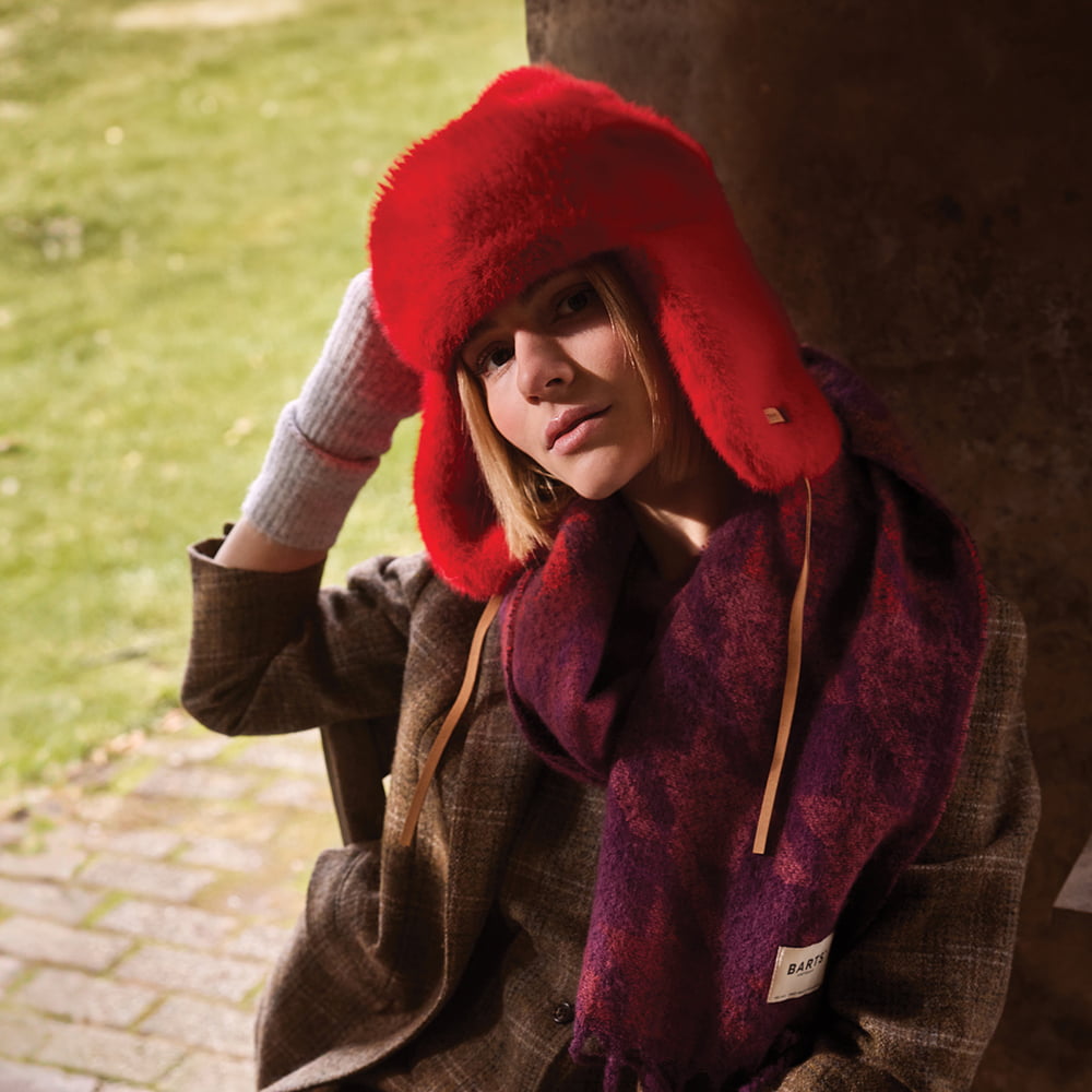 Barts Hats Lucerne Bomber Faux Fur Trapper Hat - Red