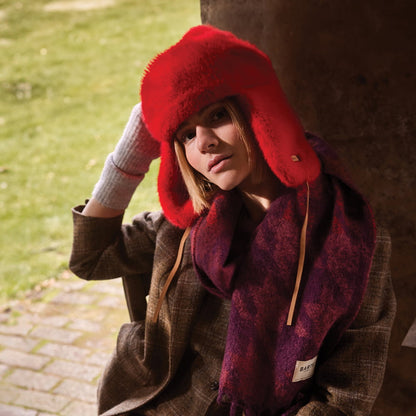 Barts Hats Lucerne Bomber Faux Fur Trapper Hat - Red