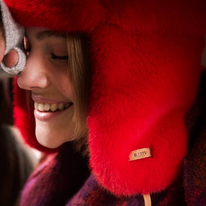 Barts Hats Lucerne Bomber Faux Fur Trapper Hat - Red