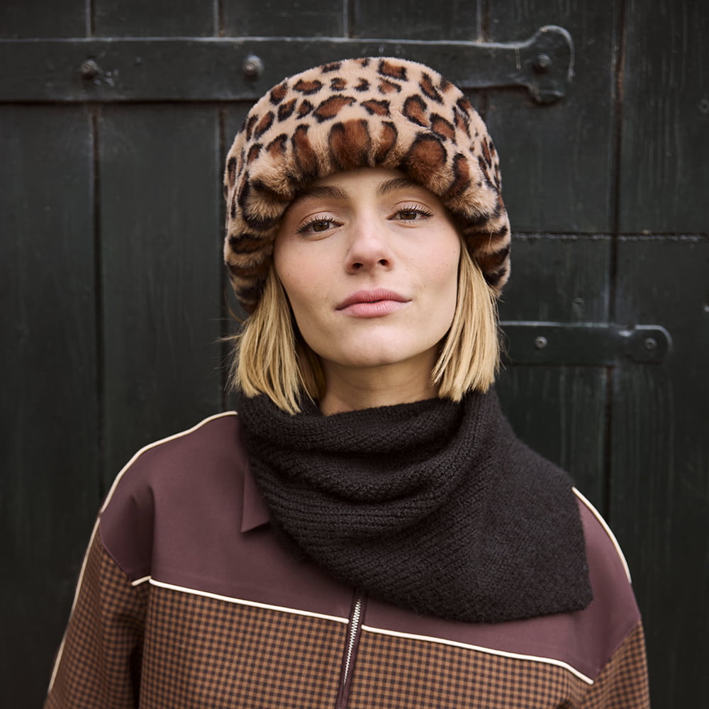 Barts Hats Cherrybush Leopard Faux Fur Winter Hat - Brown