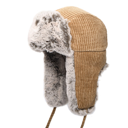 Stetson Hats Bomber Jersey Corduroy Trapper Hat - Beige