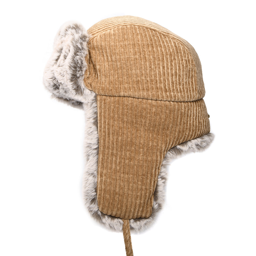 Stetson Hats Bomber Jersey Corduroy Trapper Hat - Beige