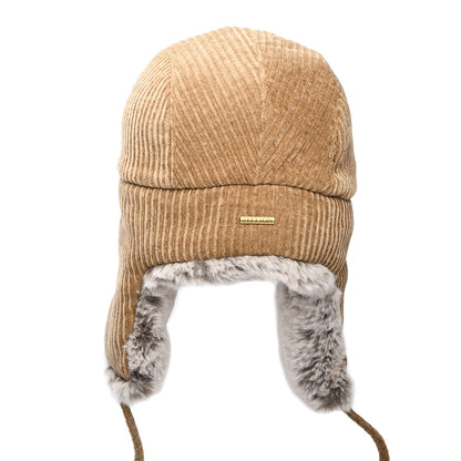 Stetson Hats Bomber Jersey Corduroy Trapper Hat - Beige