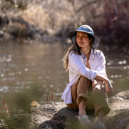 Sunday Afternoons Hats Ultra Adventure Water Resistant Sun Hat - Slate Blue-Blue