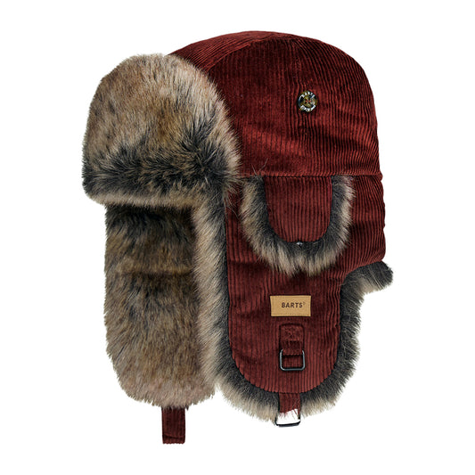Barts Hats Rib Bomber Corduroy Trapper Hat - Rust