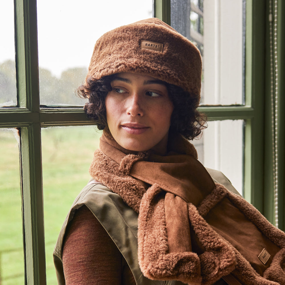Barts Hats Kegalle Faux Suede Winter Hat - Dark Brown