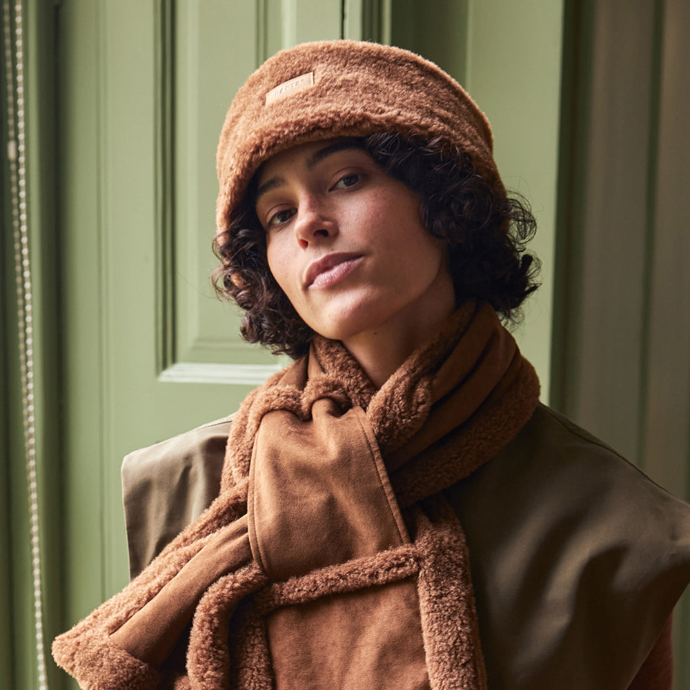 Barts Hats Kegalle Faux Suede Winter Hat - Dark Brown