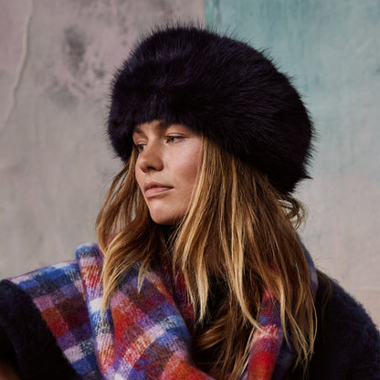 Barts Hats Angeliqa Faux Fur Winter Hat - Navy Blue
