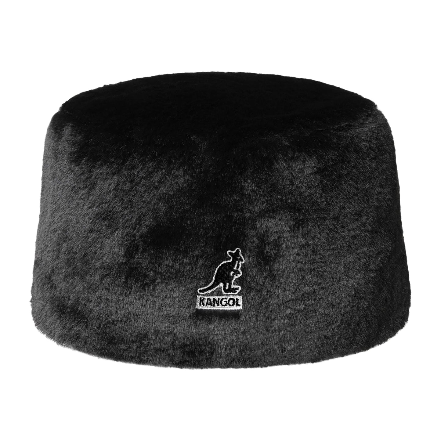 Kangol Faux Fur Topper Pillbox Hat - Black