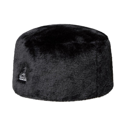 Kangol Faux Fur Topper Pillbox Hat - Black