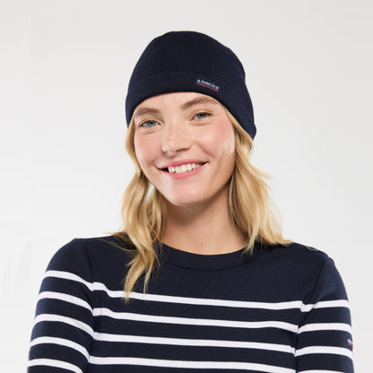Armor Lux Lannion Pure Wool Beanie Hat - Navy Blue